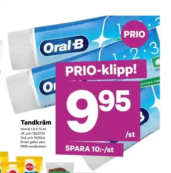 City Gross Oral-b tandkräm erbjuda