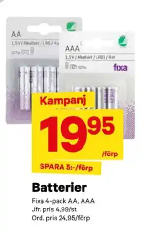 City Gross Fixa batterier erbjuda