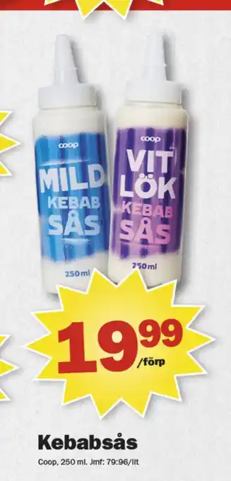 Pekås Coop kebabsås mild erbjuda