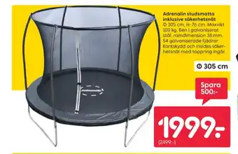 Rusta Adrenalin studsmatta/trampolin erbjuda