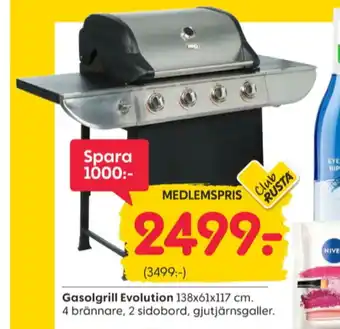 Rusta Evolution gasolgrill erbjuda