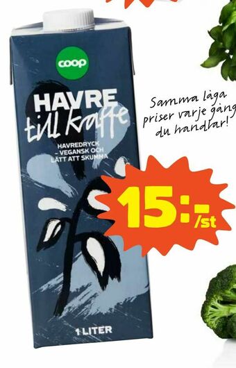 Coop Havredryck till kaffe Coop erbjuda