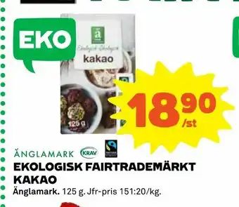 Coop Daglivs EKOLOGISK FAIRTRADEMÄRKT KAKAO erbjuda