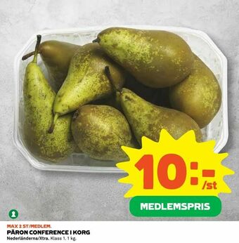 Coop Daglivs PÄRON CONFERENCE I KORG erbjuda