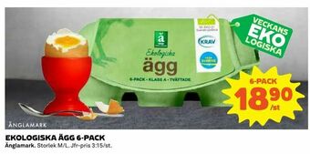 Coop Daglivs Ekologiska ägg 6-pack erbjuda