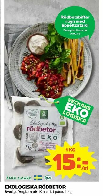 Coop Daglivs Ekologiska rödbetor erbjuda