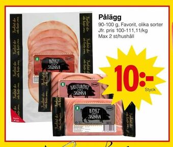 Matöppet Pålägg erbjuda