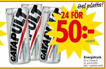 Matöppet Energidryck erbjuda
