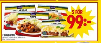 Matöppet Färdigrätter erbjuda