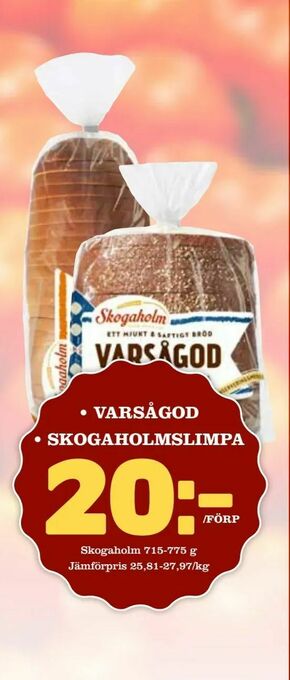 Nelins Varsågod • Skogaholmslimpa erbjuda