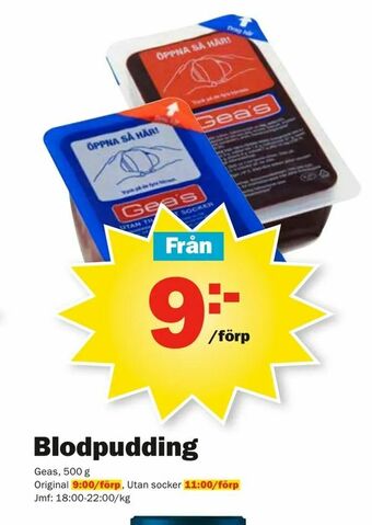 Pekås Blodpudding erbjuda
