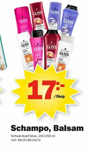Pekås Schampo, Balsam erbjuda