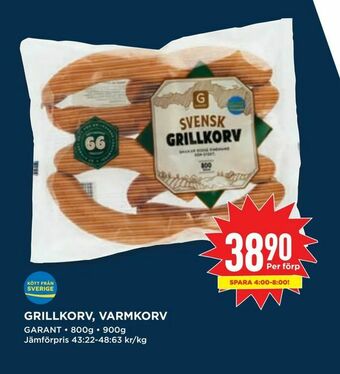 Willys Grillkorv, varmkorv erbjuda