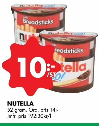 ÖoB Nutella erbjuda