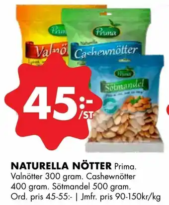 ÖoB Naturella nötter erbjuda