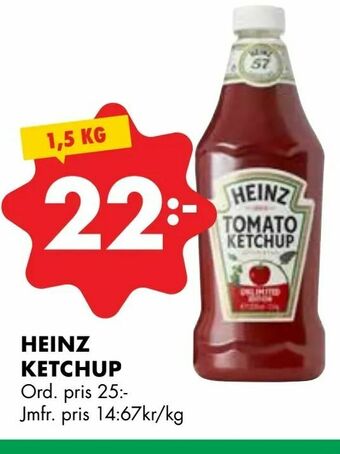ÖoB Heinz ketchup erbjuda