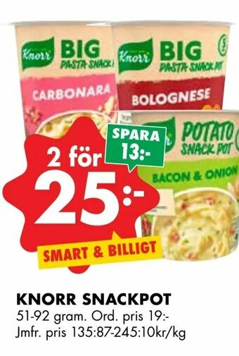 ÖoB Knorr snackpot erbjuda