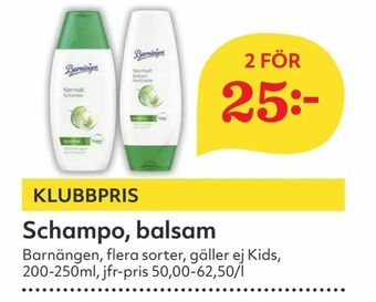 Hemköp Schampo, balsam erbjuda