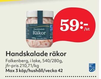 Hemköp Handskalade räkor erbjuda