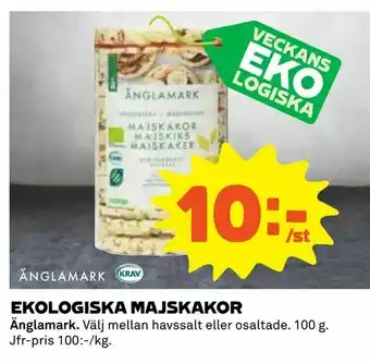 Ekologiska majskakor