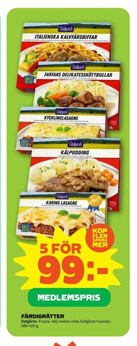 Stora Coop FÄRDIGRÄTTER erbjuda