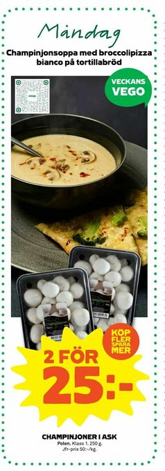 Stora Coop Champinjoner i ask erbjuda