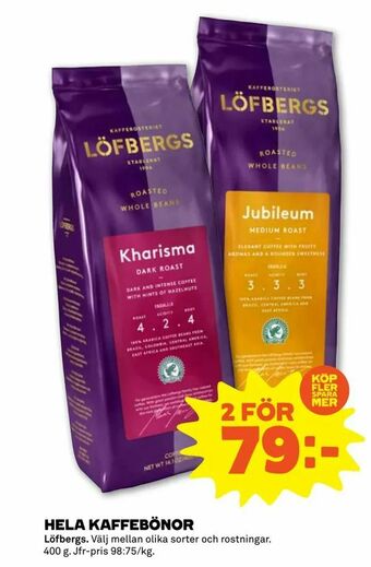 Stora Coop Hela kaffebönor erbjuda