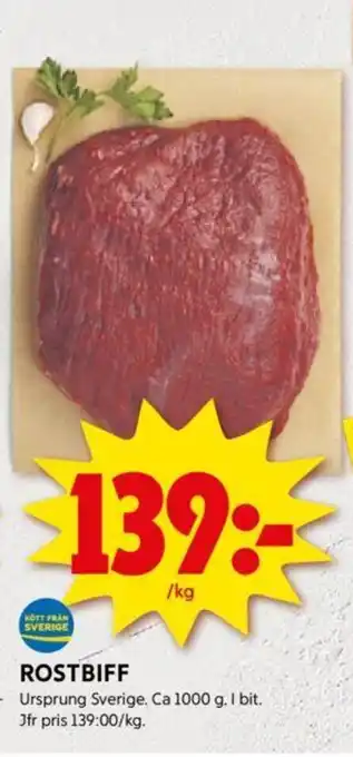 ICA Supermarket ROSTBIFF erbjuda