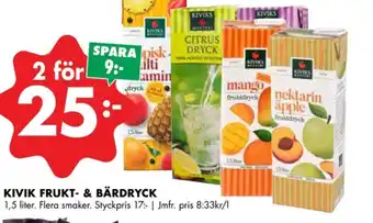 ÖoB Kivik fruktdryck erbjuda