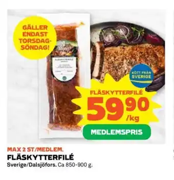 Coop FLÄSKYTTERFILÉ erbjuda