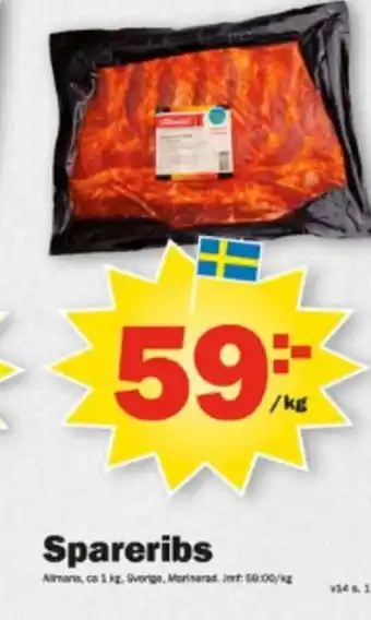Pekås Spareribs erbjuda