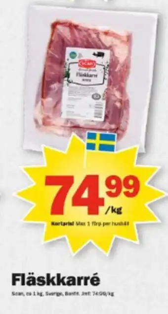 Pekås Fläskkarré erbjuda