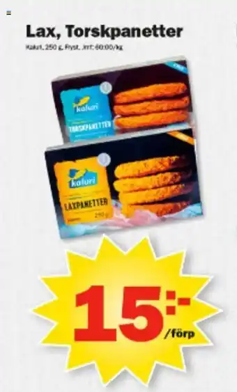 Pekås Lax, Torskpanetter erbjuda