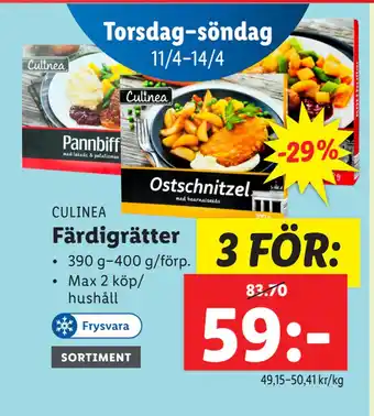 Lidl Färdigrätter erbjuda