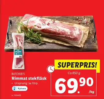 Lidl Rimmat stekfläsk erbjuda