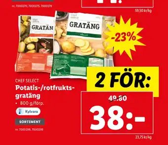 Lidl Potatis-/rotfruktsgratäng erbjuda
