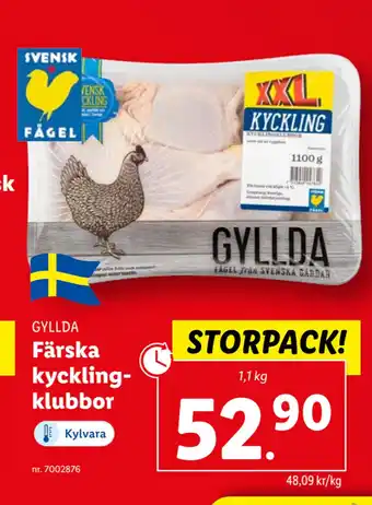Lidl Färska kycklingklubbor erbjuda
