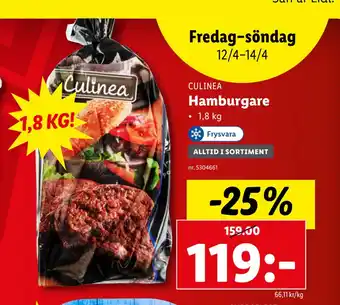 Lidl Hamburgare erbjuda