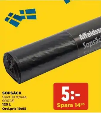 Jem&Fix Sopsäck 10st/rulle 125l erbjuda