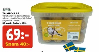 Jem&Fix Rölunda Talgbollar 50-pack erbjuda