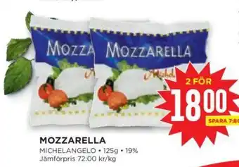 Willys Michelangelo Mozzarella 125g erbjuda