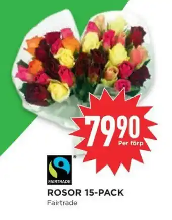 Willys Rosor 15-pack erbjuda