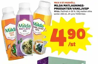 Coop Extra Milda Matlagningsprodukter/Vaniljvisp 250ml erbjuda