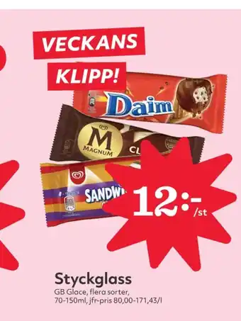 Sandwich glassnacks