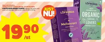 Coop Extra Löfbergs Kaffe/Ekologiskt Kaffe 450g erbjuda