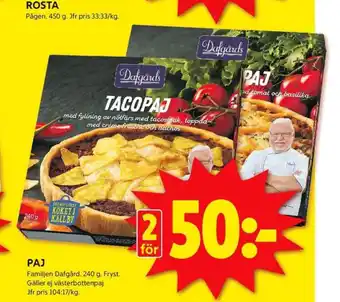 ICA Kvantum Dafgårds matpajer erbjuda
