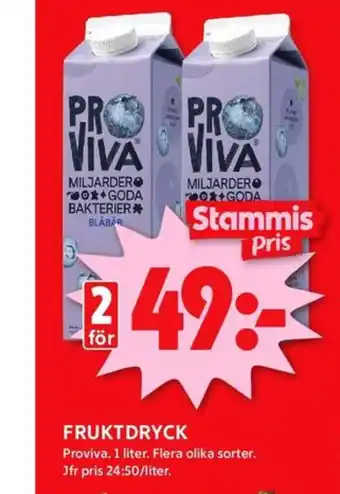 ICA Kvantum Proviva fruktdryck erbjuda