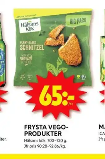 ICA Kvantum Hälsans kök vegoschnitzel erbjuda