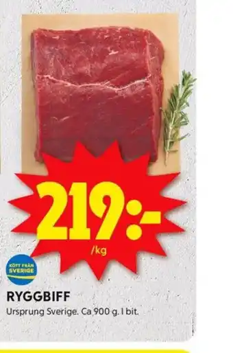 ICA Kvantum Ica ryggbiff erbjuda