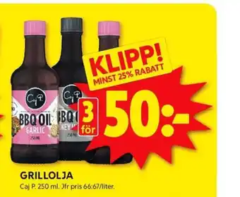 ICA Kvantum Caj p grillolja erbjuda